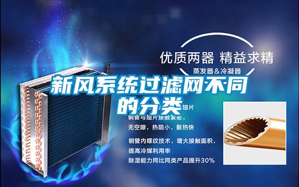 新風系統(tǒng)過濾網不同的分類