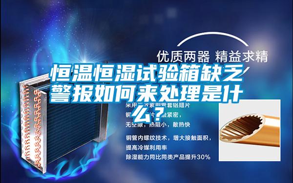 恒溫恒濕試驗(yàn)箱缺乏警報(bào)如何來處理是什么？