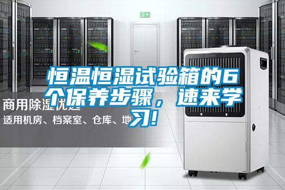 恒溫恒濕試驗(yàn)箱的6個(gè)保養(yǎng)步驟，速來(lái)學(xué)習(xí)!