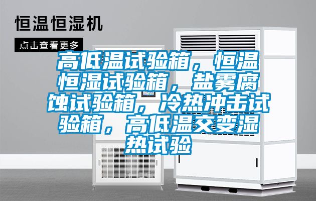 高低溫試驗箱,恒溫恒濕試驗箱,鹽霧腐蝕試驗箱,冷熱沖擊試驗箱,高低溫交變濕熱試驗